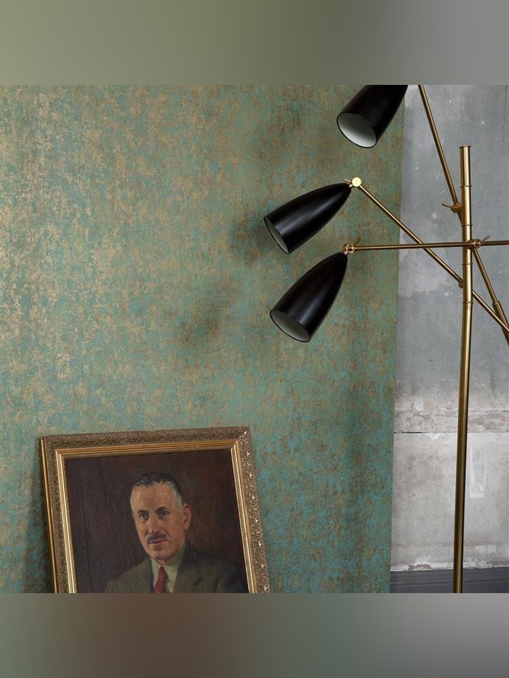 New Anthropologie Cole & Son Salvage Wallpaper Home Decor Green & Copper